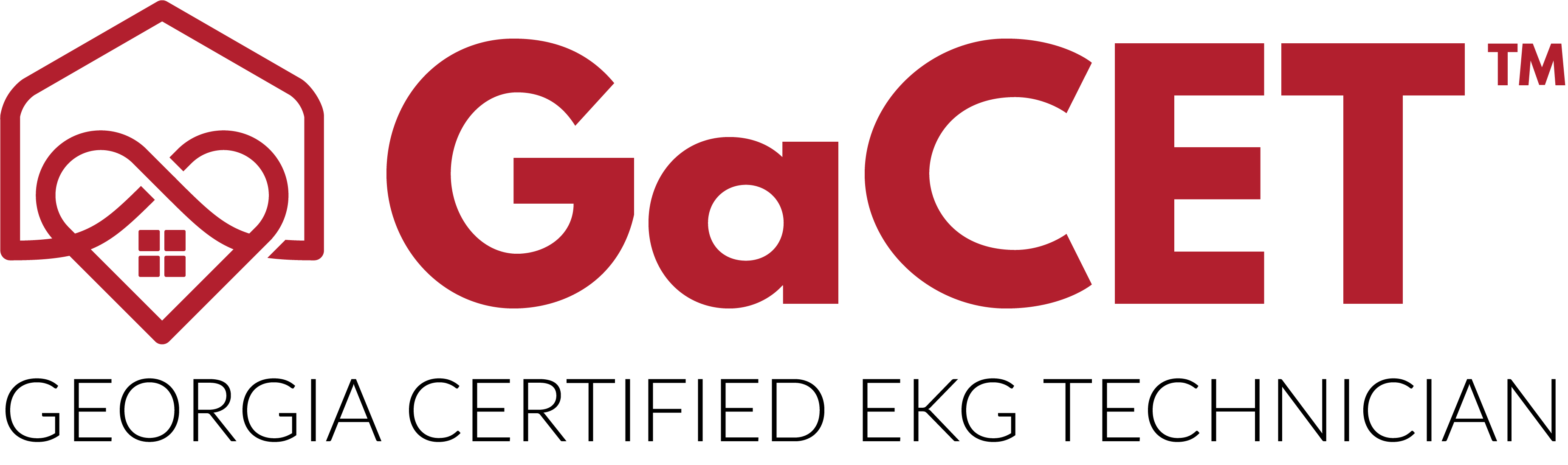 GaCET logo, representing Georgia Certified EKG Technician designation with an emblem featuring an EKG line symbol